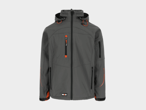Herock - CHAQUETA POSEIDON - S GRIS Tejido laminado: 290 g/m² - Exterior: 94% poliéster - 6% elastano - Interior: 100% forro polar micro-fleece de poliéster