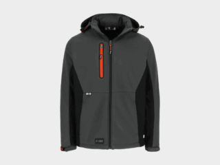 Herock - CHAQUETA TRYSTAN - XXXL GRIS ANTRACITA/NEGRO Tejido laminado 300 /m2 - Exterior: 100% poliéster Ripstop con estiramiento mecánico - Interior: 100% forro polar micro-fleece de poliester