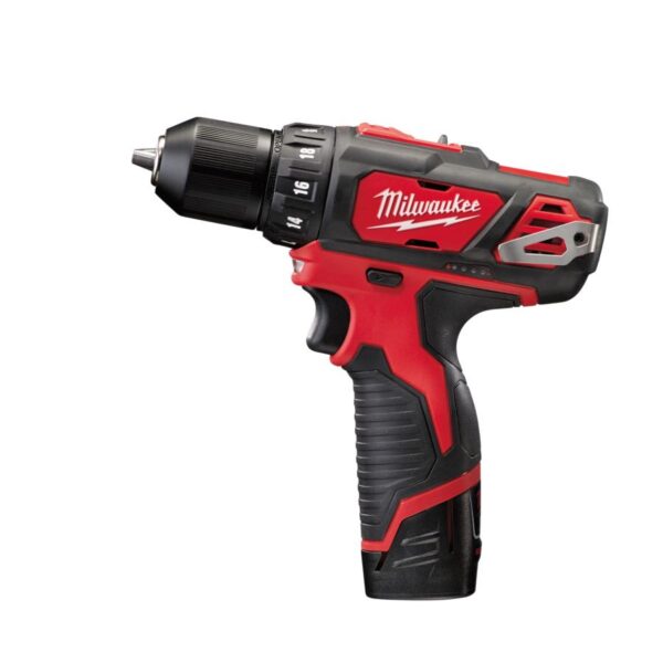 MILWAUKEE - Taladro atorn M12 0-400/0-1500rpm, 30Nm, 2x M12B2 con maletín