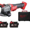 MILWAUKEE - Amoladora M18 Litio M18 FUEL sin escobillas, litio disco 125mm 8500rpm, con interruptor de panel DMS, 2x M18B5 con HD BOX - Imagen 2