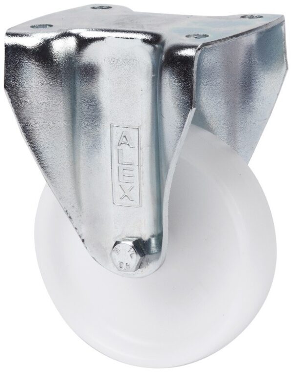 ALEX - RUEDA FIJA 17BH80-SL PLASTICO BLANCO EJE LISO
