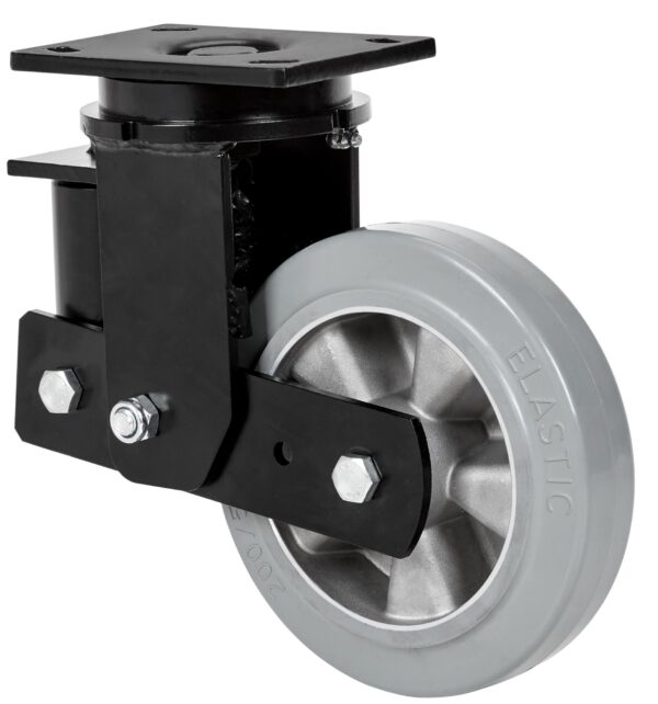 ALEX - RUEDA GIRATORIA.PLACA 10HLSB160-DEGB SUSPENSION GOMA GRIS ELASTICA EJE BOLAS