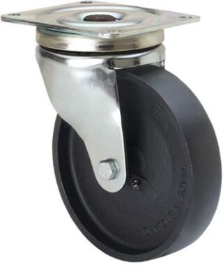 ALEX - RUEDA GIR.d.200 PTNA.162x140 LISO ACERO