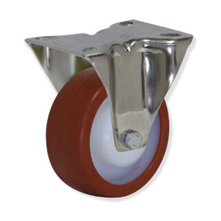 GAYNER - Rotante inox fijo d.080 Poliuretano MIPF4 080 NPX4