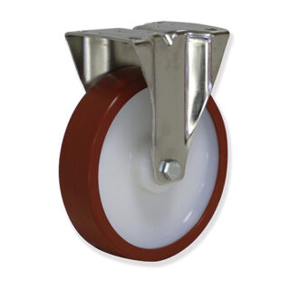 GAYNER - Rotante inox fijo d.150  Poliuretano MIPF5 150 NPL5