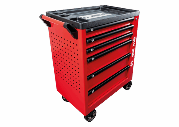 KING TONY - Carro taller 6 cajones - Rojo