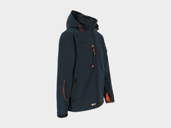 Herock - CHAQUETA POSEIDON - M AZUL MARINO Tejido laminado: 290 g/m² - Exterior: 94% poliéster - 6% elastano - Interior: 100% forro polar micro-fleece de poliéster - Imagen 2