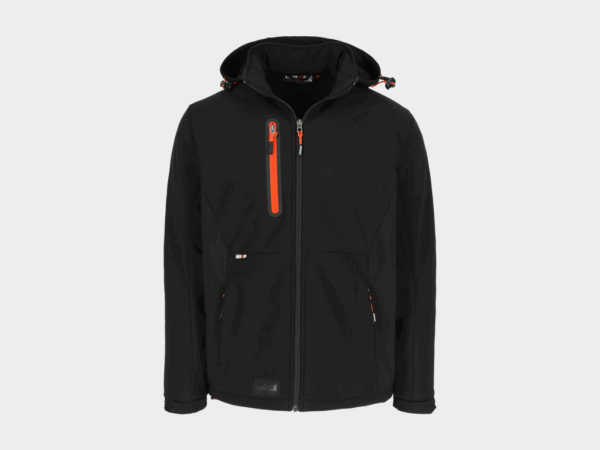 Herock - CHAQUETA TRYSTAN - XL NEGRO Tejido laminado 300 /m2 - Exterior: 100% poliéster Ripstop con estiramiento mecánico - Interior: 100% forro polar micro-fleece de poliester