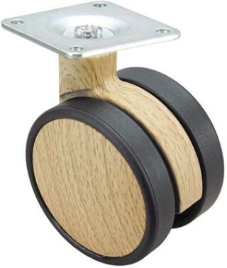 ALEX - RUEDA GIRATORIA.PLACA 10DKM75 NYLON-MADERA HAYA