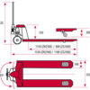 MAXIMA - TRANSPALETA MANUAL PARA 2500 KG. - Imagen 2