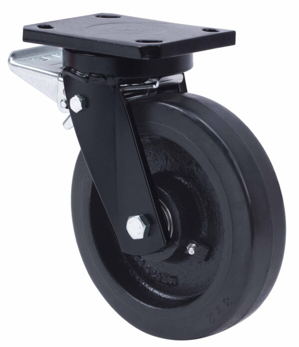 ALEX - RUEDA GIRATORIA.PLACA FRENO 10HLBFD250H-HGB HIERRO-GOMA NEGRA NATURAL BOLAS