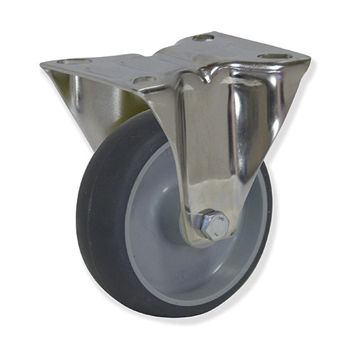 GAYNER - Rotante inox fijo d.080 Caucho MIPF4 080 PCL4