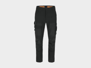 Herock - PANTALÓN FARO - 56 NEGRO 92% poliamida reciclada - 8% elastano 260 g/m² Refuerzo: 51,4% poliéster Cordura® - 48,6% poliéster Sorona® 326 g/m² repelente al agua