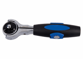 KING TONY - Carraca 1/4" cabeza giratoria y mango articulado