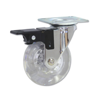 GAYNER - Rotante girt d.100 Translucida con freno GPG2 100 PUL2-FS