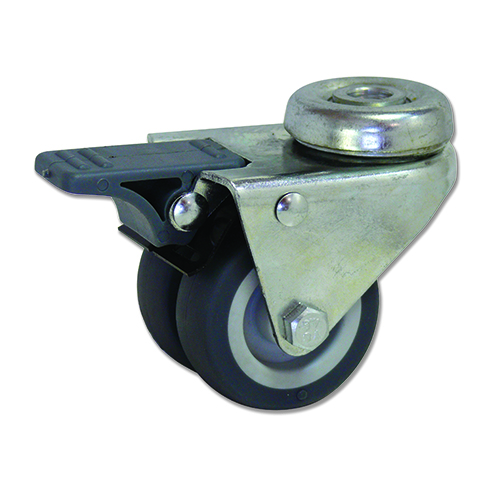 GAYNER - Rotante girt. doble d.075 Caucho con freno BDTG2 075 PCL2-FD