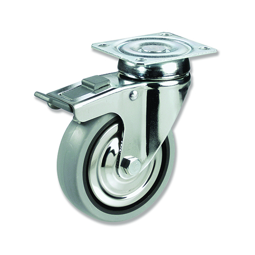 GAYNER - Rotante girt d.080 Caucho con freno BPG3 080 PCB3-FD