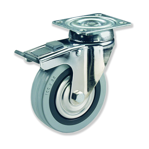 GAYNER - Rotante girt d.125 Goma con freno BPG3 125 PGB3-FD