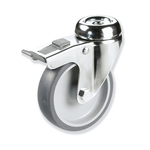 GAYNER - Rotante inox girt d.100 Caucho con freno BITG3 100 PCL3-FD