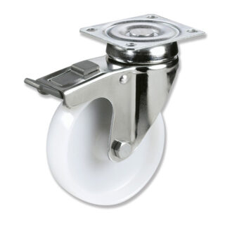 GAYNER - Rotante inox girt d.125 Nylon con freno BIPG3 125 NYL3-FD