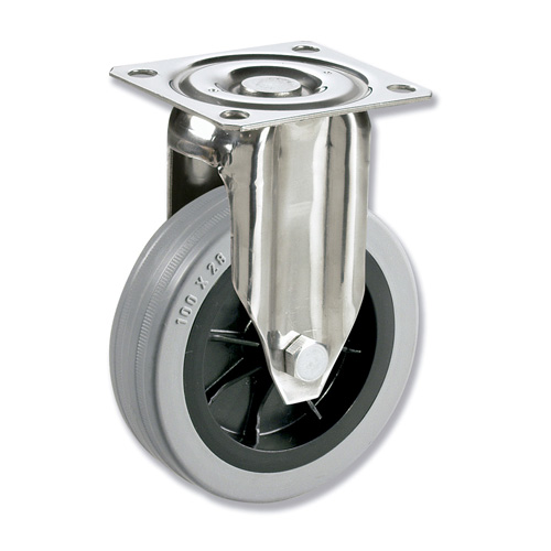 GAYNER - Rotante inox fijo d.100 Goma BIPF3 100 PGL3