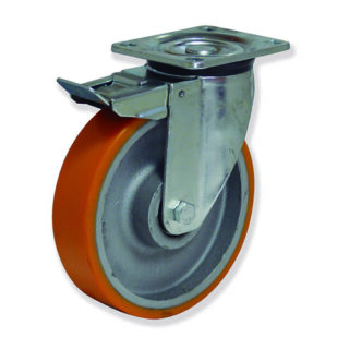 GAYNER - Rotante girt d.250 Poliuretano con freno KPG5 250 HPB6-FD