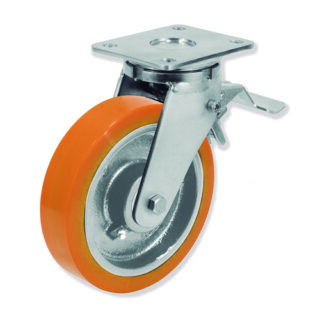 GAYNER - Rotante girt d.250 Poliuretano con freno QPG7 250 HPB7-FD