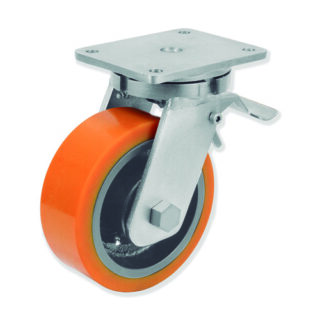 GAYNER - Rotante girt d.150 Poliuretano con freno QPG8 150 HPB8-FD