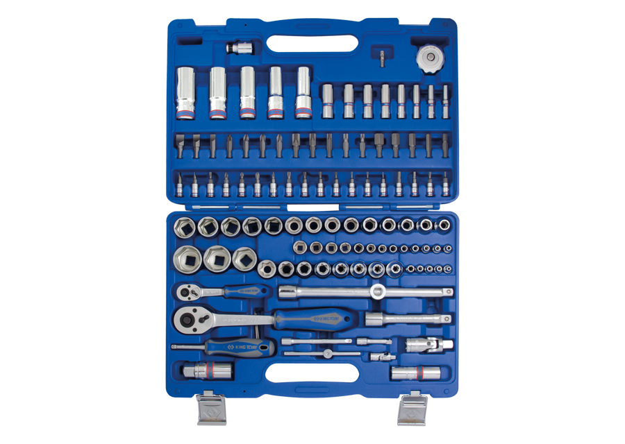 KING TONY - Cofre 1/4" y 1/2" - 110 piezas