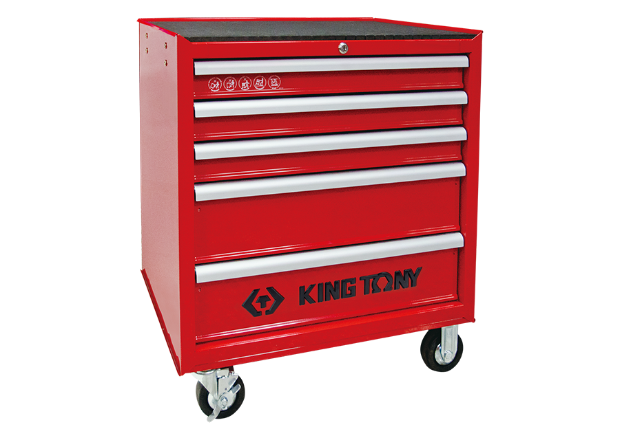 KING TONY - Carro taller 5 cajones "STRENGTH" 4 ruedas directivas