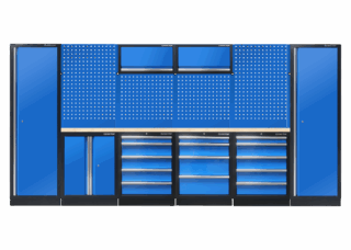 KING TONY - Mobiliario de taller completo color azul