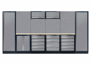 KING TONY - Mobiliario de taller completo color gris