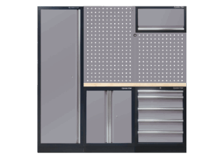 KING TONY - Medio mobiliario de taller opción izquierda - color gris