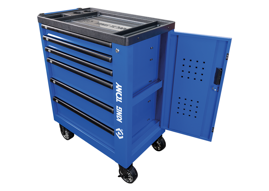 KING TONY - Carro taller 6 cajones - Azul - Imagen 2
