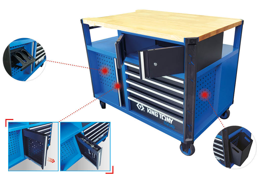 KING TONY - Carro taller 11 cajones L:1091X l: 470XH: 1032mm UNISON - Imagen 4