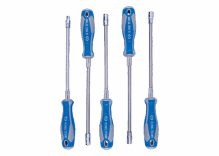 KING TONY - Juego de destornilladores flexibles con cabeza hexagonal - 5 piezas