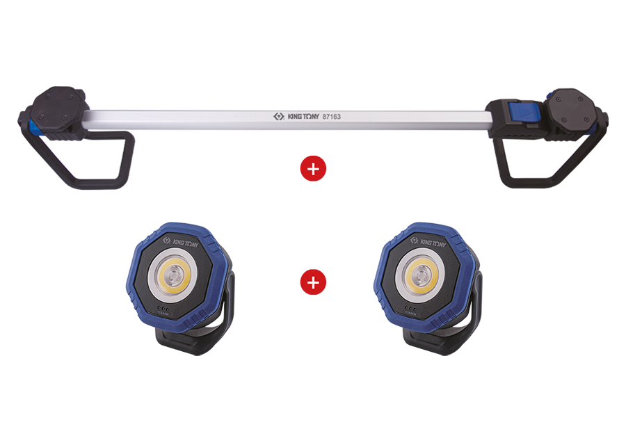 KING TONY - Pack de 2 mini proyector 9TA44W + soporte para lamparas 87163 - Imagen 2