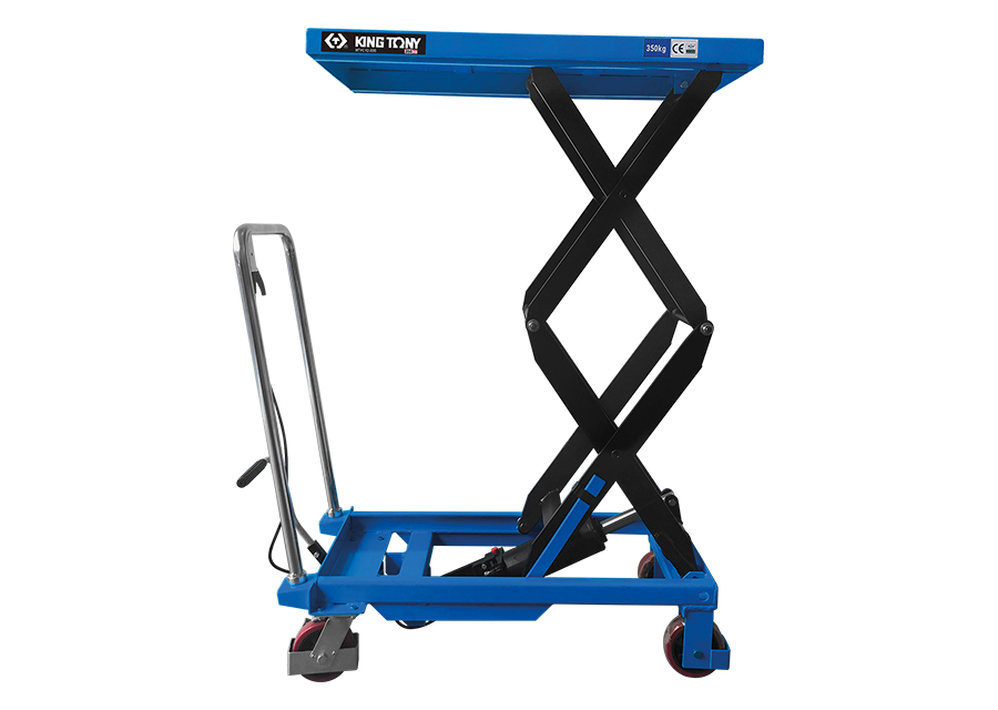 KING TONY - Mesa elevadora manual 350kgs tijera doble