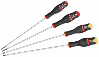 FACOM - FACOM Juego de 4 destornilladores - Hoja extralarga