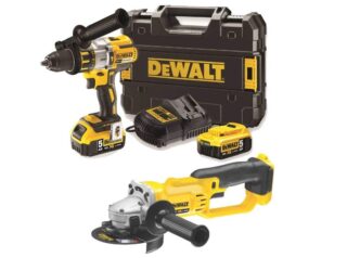 DEWALT - DEWALT KIT XR DCD996P2 TALADRO XRP CON 2 BATERÍAS LI-ION 5,0AH + DCG412N AMOLADORA