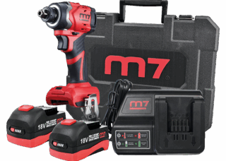M7 - Atornillador de batería 1/4" 18V 5Ah con cargador y 2 baterías