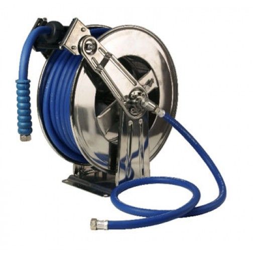 FAHERMA - Enrollador de acero inoxidable agua baja presión manguera ø 1/2" 2