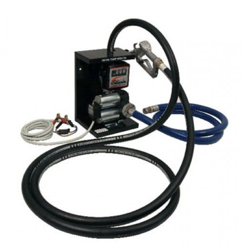 FAHERMA - Estación mural trasvase gasoil con bomba batería 12 v 80 l