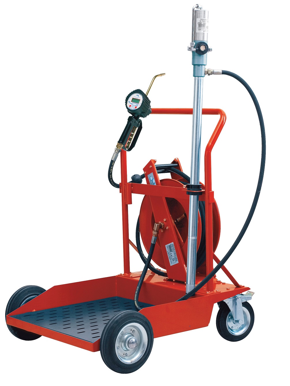 FAHERMA - Equipo neumático de aceite con enroll.15m móvil-Bidón 200 l
