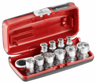 FACOM - JUEGO VASOS HEX 1/4 6P MM 11PC FACOM