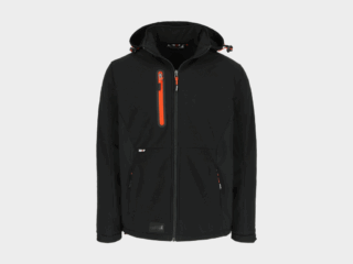 Herock - CHAQUETA TRYSTAN - XXXL NEGRO Tejido laminado 300 /m2 - Exterior: 100% poliéster Ripstop con estiramiento mecánico - Interior: 100% forro polar micro-fleece de poliester