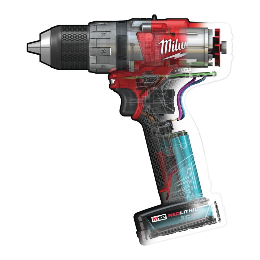 MILWAUKEE - MILWAUKEE Taladro percutor FUEL-SIN ESCOBILLAS 12V, 6,0Ah, 0-450/0-1700rpm, 44Nm - Imagen 2