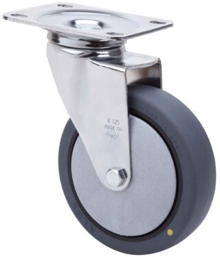 ALEX - RUEDA GIRATORIA.PLACA 10A125CP-PGCSB POLIUR.GRIS CONDUCT.EJE BOLAS