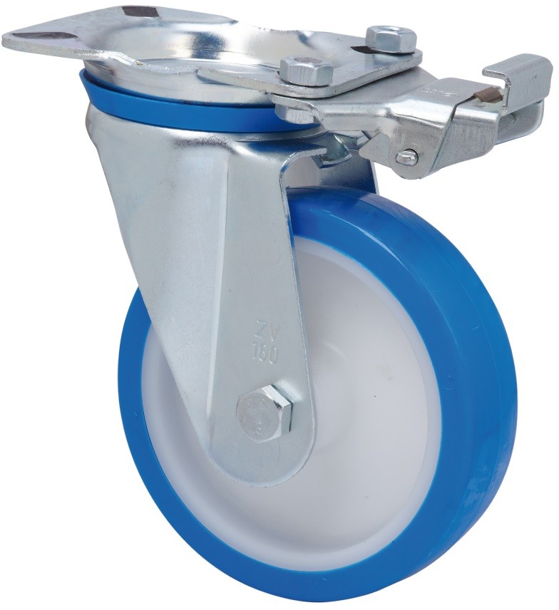 ALEX - RUEDA GIRATORIA.PLACA MEC.DIR.10ZVMD200-POA POLIAMIX BLANCO-POLIUR.AZUL LISO