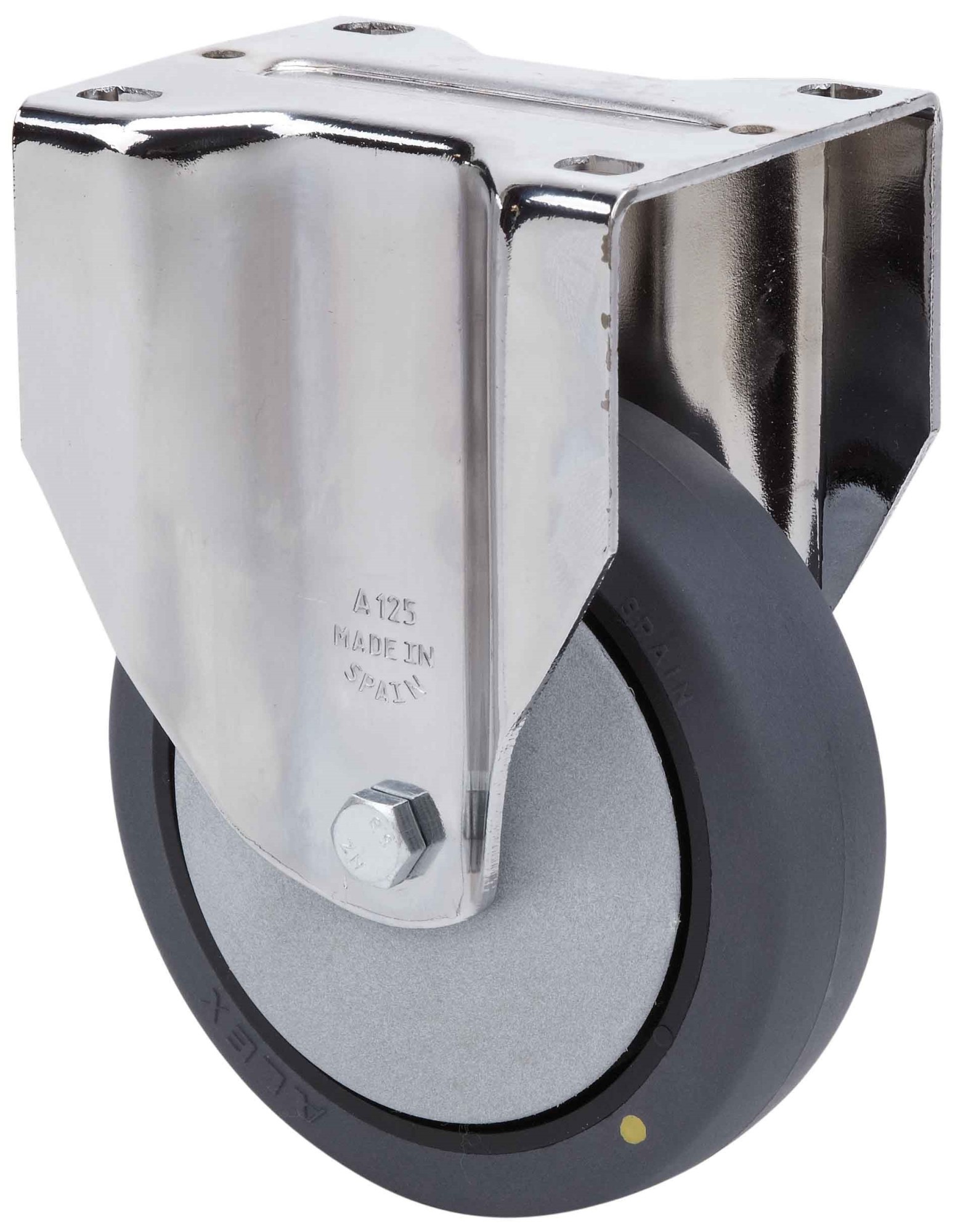 ALEX - RUEDA FIJA 17A100CP-PGCSB POLIUR.GRIS CONDUCT.EJE BOLAS